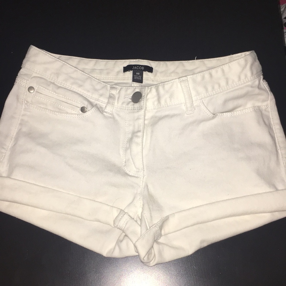 White high waisted shorts